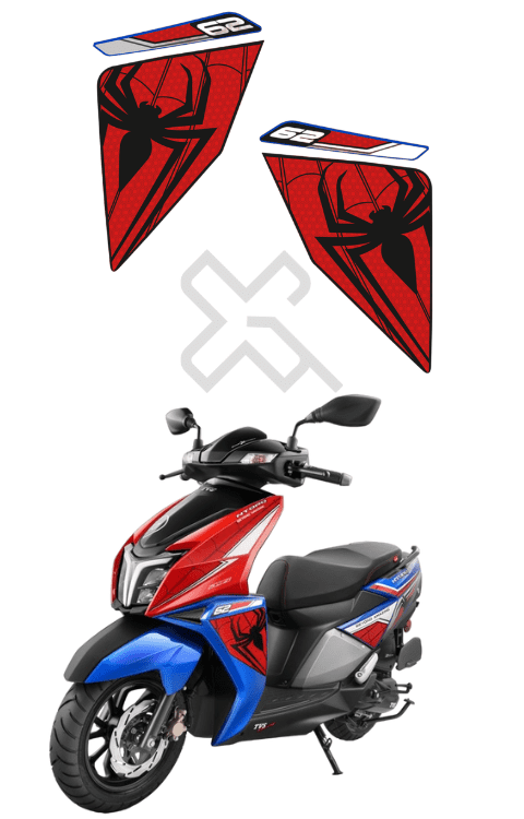 Ntorq Spider Man Side Panel Sticker | Ntorq Spider Man Side Panel Graphics
